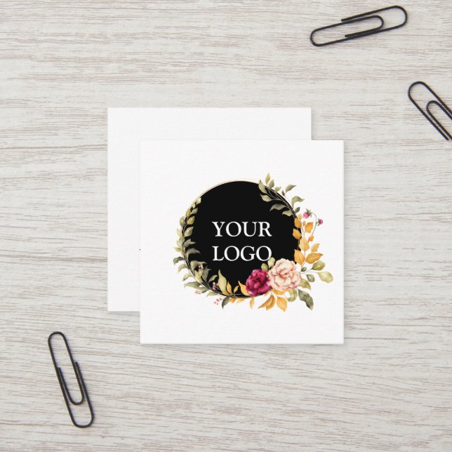 Personalised Custom Your Own Logo Square Business  Card (Front/Back In Situ)