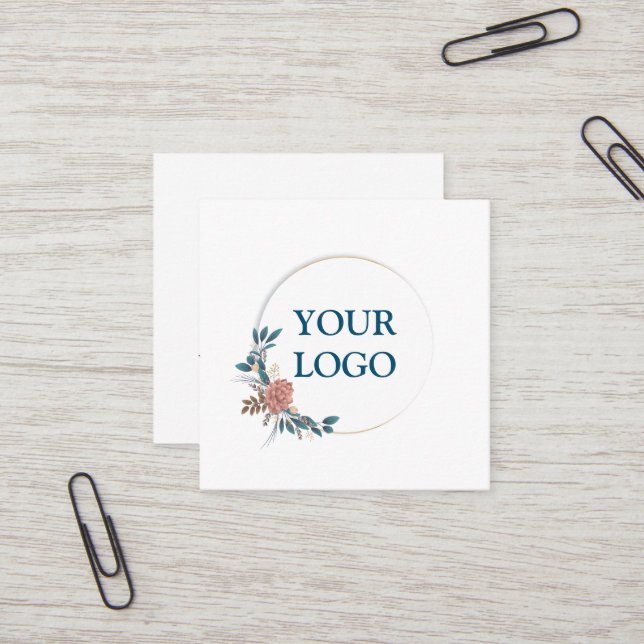 Personalised Custom Your Own Logo Square Business  Card (Front/Back In Situ)