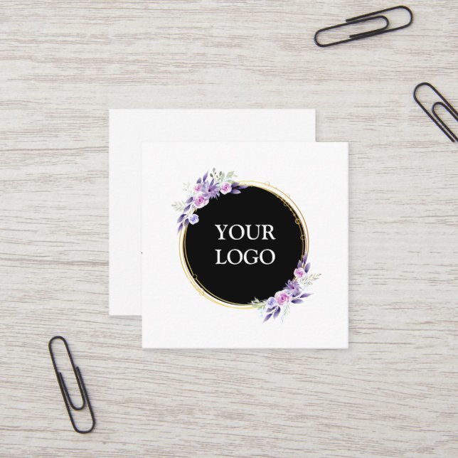 Personalised Custom Your Own Logo Square Business  Card (Front/Back In Situ)