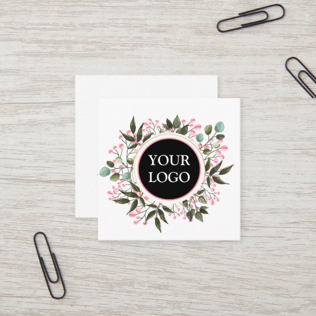 Personalised Custom Your Own Logo Square Business  Card (Front/Back In Situ)