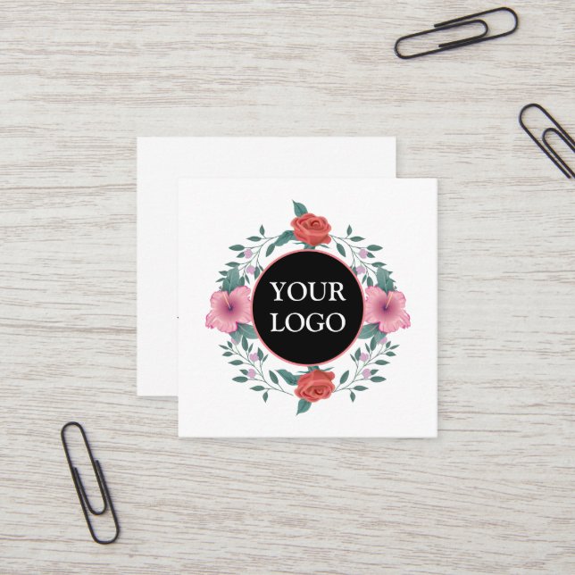 Personalised Custom Your Own Logo Square Business  Card (Front/Back In Situ)