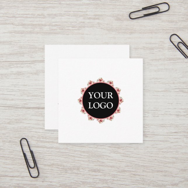 Personalised Custom Your Own Logo Square Business  Card (Front/Back In Situ)