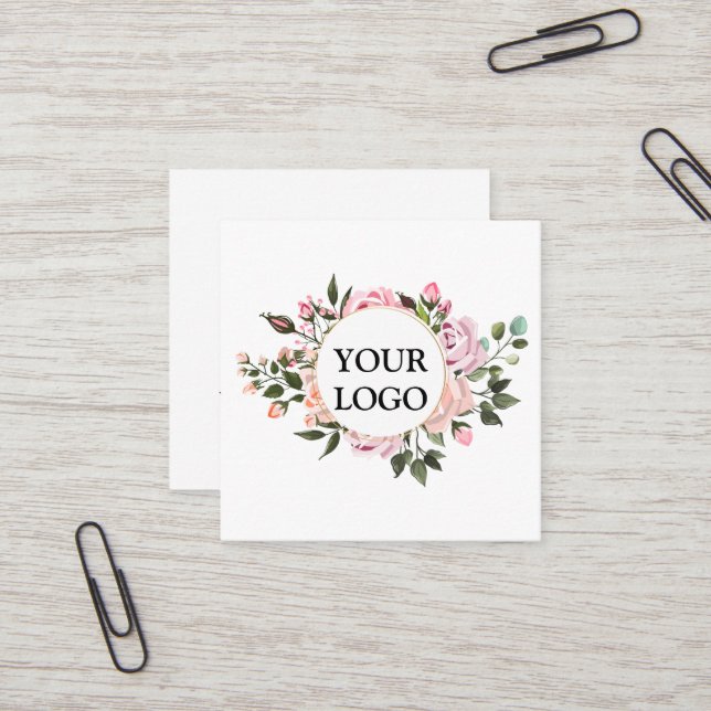 Personalised Custom Your Own Logo Square Business  Card (Front/Back In Situ)