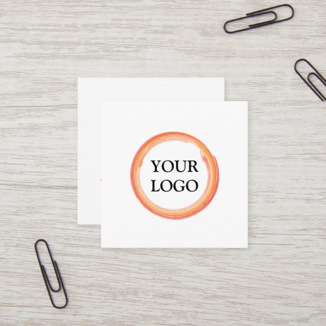 Personalised Custom Your Own Logo  Square Business Card (Front/Back In Situ)