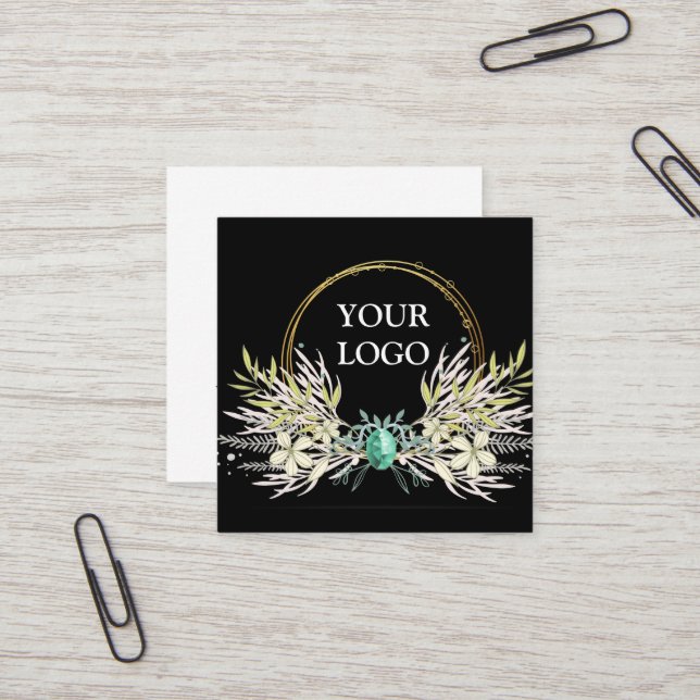 Personalised Custom Your Own Logo Square Business  Square Business Card (Front/Back In Situ)