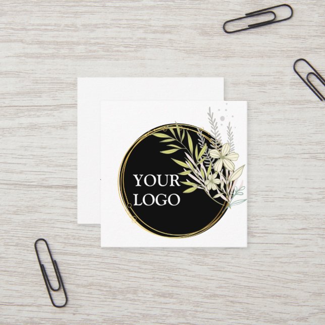 Personalised Custom Your Own Logo Square Business  Square Business Card (Front/Back In Situ)
