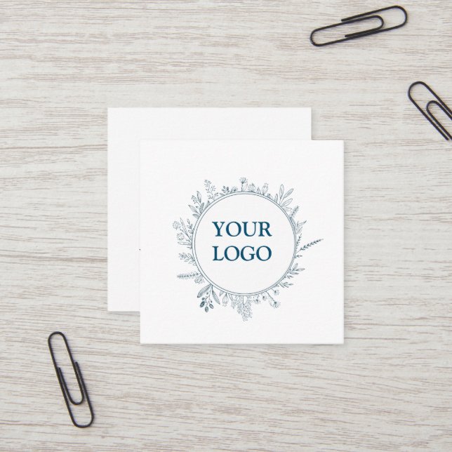 Personalised Custom Your Own Logo Square Business  Square Business Card (Front/Back In Situ)