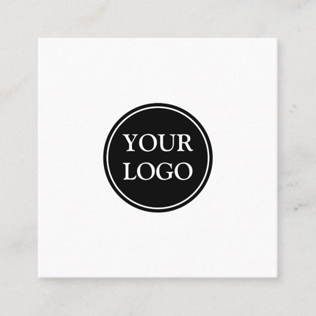 Personalised Custom Your Own Logo Square Business  Square Business Card (Front)