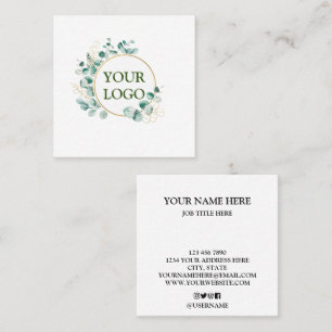Personalised Custom Your Own Logo Square Business Square Business Card