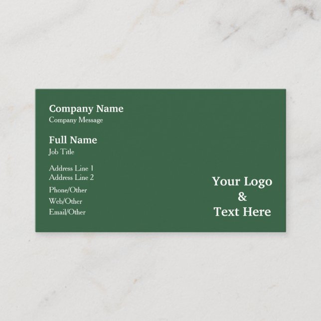 Personalised Custom Your Own Logo & Text Business Card (Front)