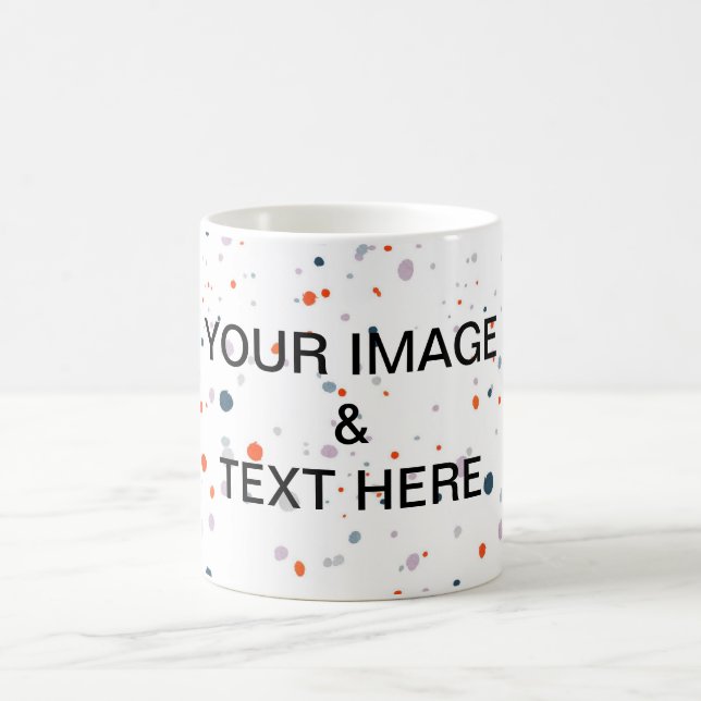 Personalised Custom Your Own Photo abstract art  Coffee Mug (Center)