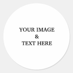 Personalised Custom Your Own Photo  Classic Round Sticker