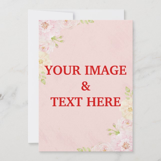 Personalised Custom Your Own Photo Invitation (Front)