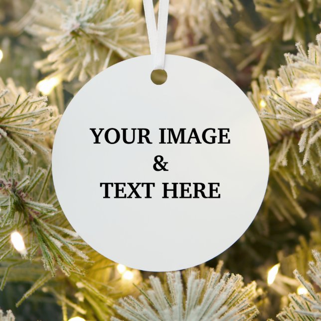 Personalised Custom Your Own Photo  Metal Tree Decoration (Insitu)