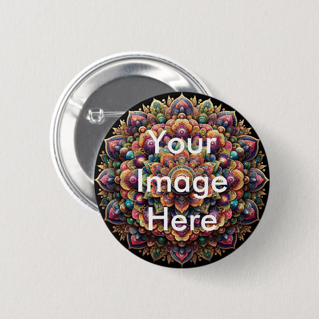 Personalised Custom Your Own Photo Pinback Button (Front & Back)