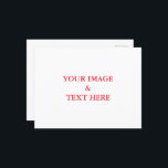 Personalised Custom Your Own Photo Postcard<br><div class="desc">You can add your favourite photo. This is perfect gift idea. Personalise with your name and other text.</div>