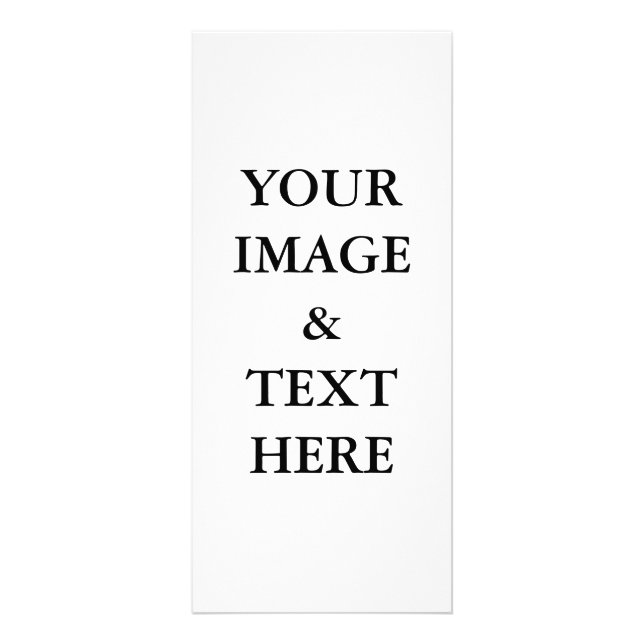 Personalised Custom Your Own Photo Rack Card (Front)
