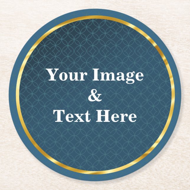 Personalised Custom Your Own Photo  Round Paper Coaster (Front)
