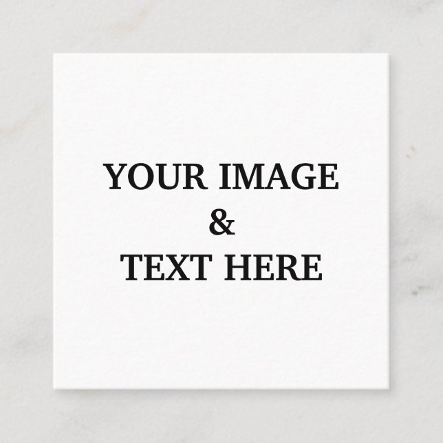 Personalised Custom Your Own Photo  Square Business Card (Front)