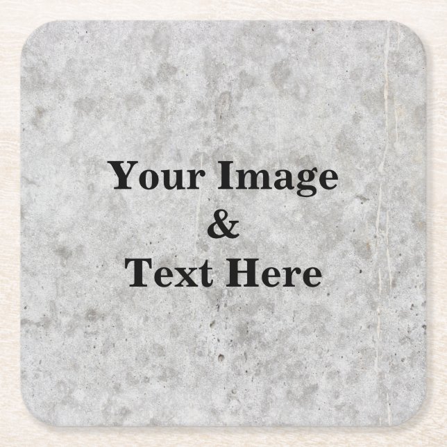 Personalised Custom Your Own Photo Square Paper Coaster (Front)