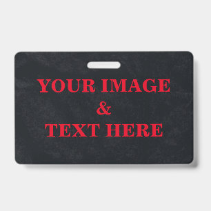 Personalised Custom Your Own Photo & Text Badge ID Badge