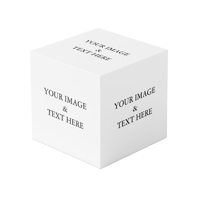 Personalised Custom Your Own Photo & Text  Cube (Front Angled)