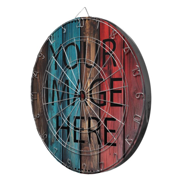 Personalised Custom Your Own Photo & Text Dartboard (Front Right)