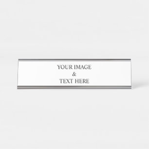 Personalised Custom Your Own Photo & Text Desk Name Plate