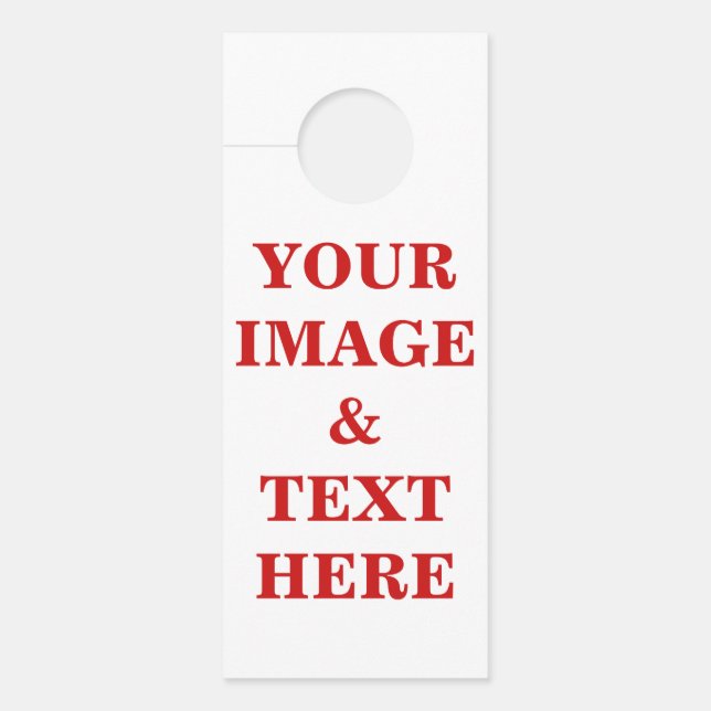 Personalised Custom Your Own Photo & Text Door Hanger (Front)