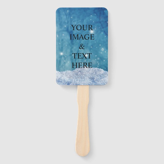 Personalised Custom Your Own Photo & Text  Hand Fa Fan (Front)