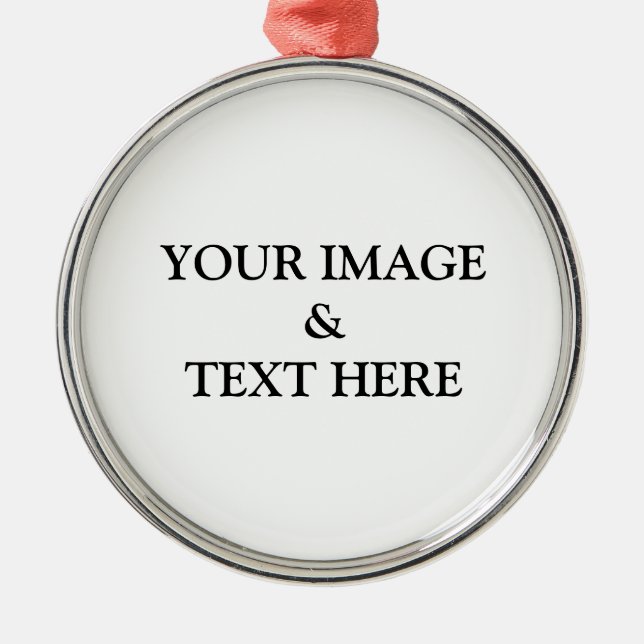 Personalised Custom Your Own Photo & Text Metal Tree Decoration (Front)