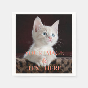 Personalised Custom Your Own Photo & Text  Napkin