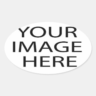 Personalised Custom Your Own Photo & Text Oval Sticker