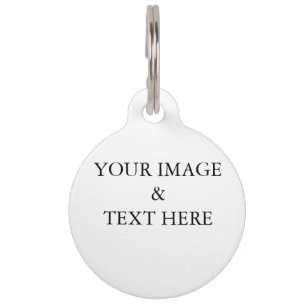 Personalised Custom Your Own Photo & Text Pet Tag