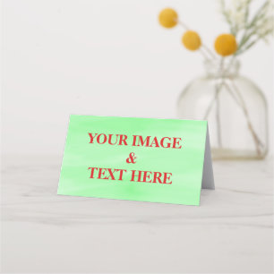 Personalised Custom Your Own Photo & Text Place Card