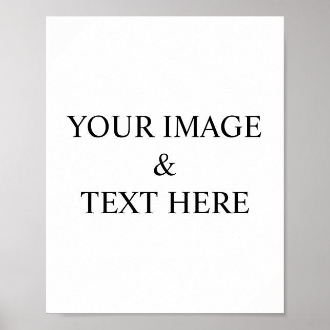 Personalised Custom Your Own Photo & Text  Poster (Front)