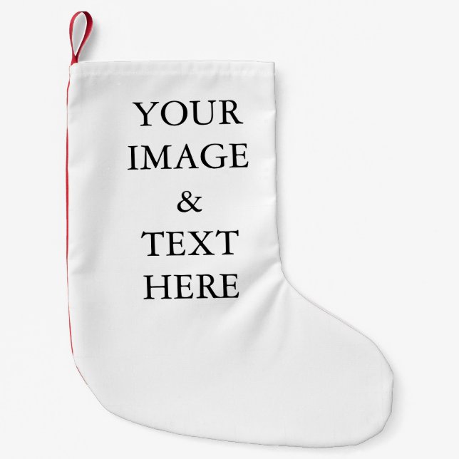 Personalised Custom Your Own Photo & Text  Small Christmas Stocking (Front)