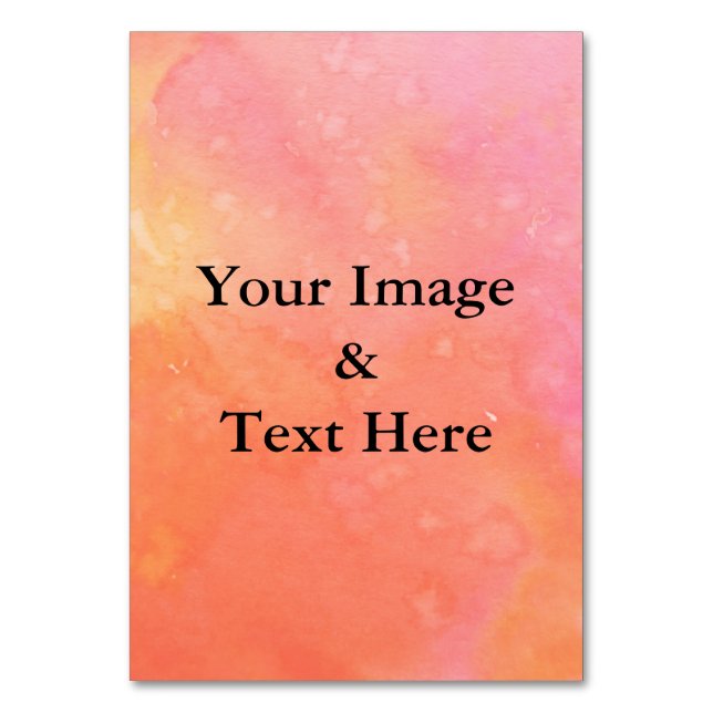Personalised Custom Your Own Photo & Text Table Number (Front)
