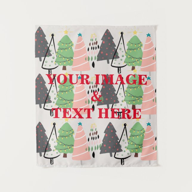 Personalised Custom Your Own Photo & Text Tapestry (Front)