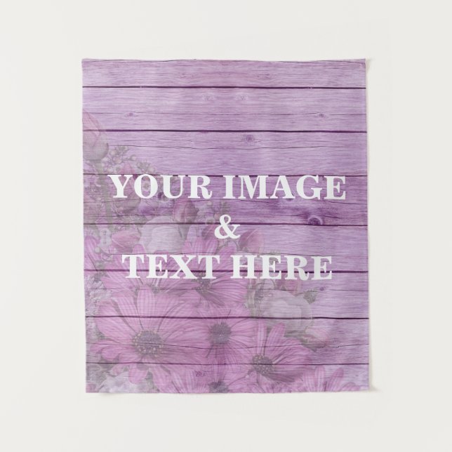 Personalised Custom Your Own Photo & Text Tapestry (Front)