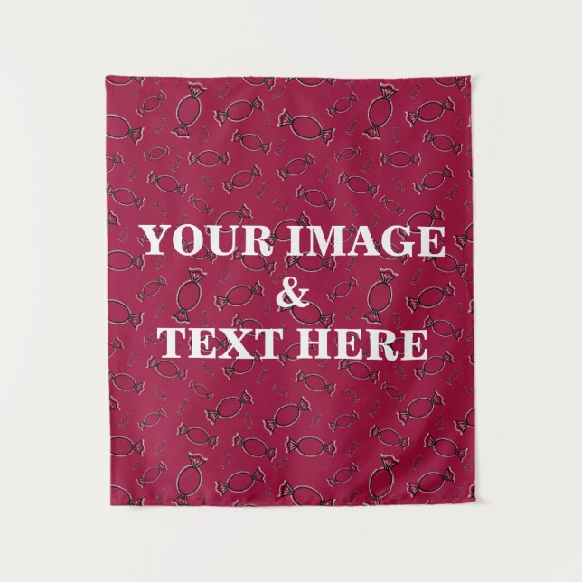 Personalised Custom Your Own Photo & Text Tapestry (Front)