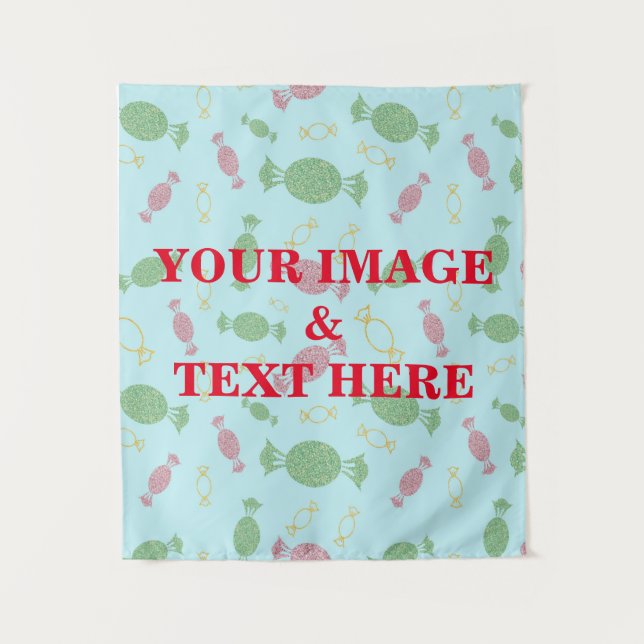 Personalised Custom Your Own Photo & Text Tapestry (Front)