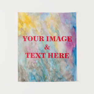 Personalised Custom Your Own Photo & Text Tapestry