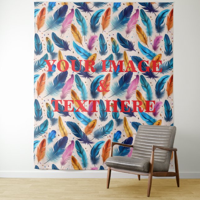 Personalised Custom Your Own Photo & Text Tapestry (In Situ)