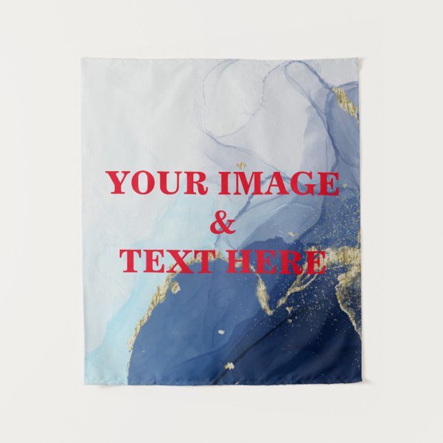 Personalised Custom Your Own Photo & Text Tapestry (Front)