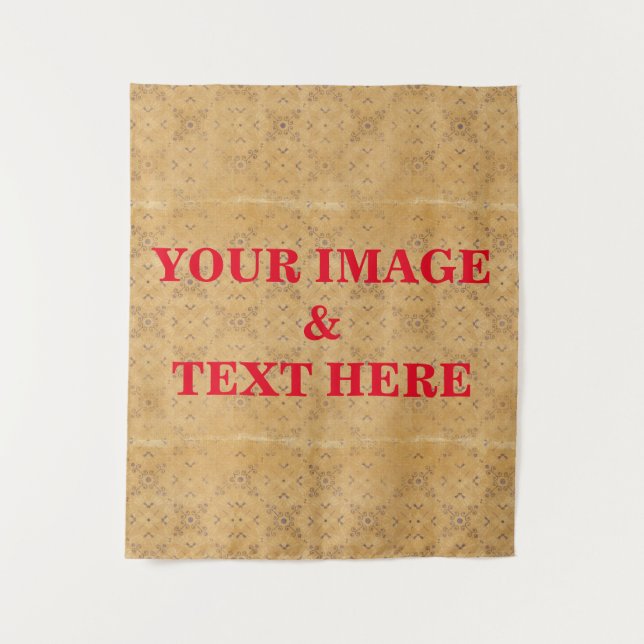 Personalised Custom Your Own Photo & Text Tapestry (Front)