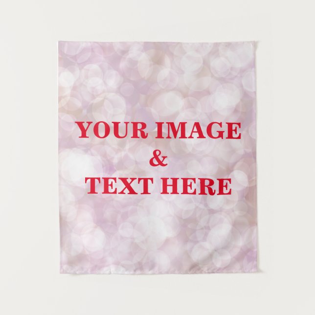 Personalised Custom Your Own Photo & Text Tapestry (Front)