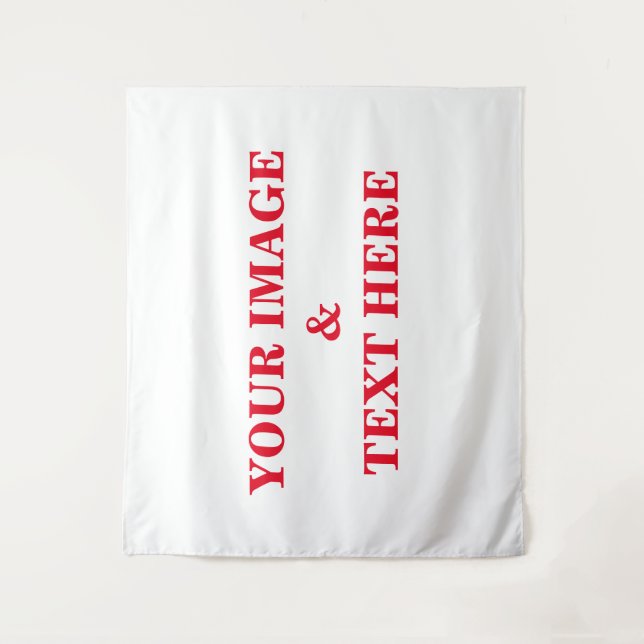 Personalised Custom Your Own Photo & Text Tapestry (Front)