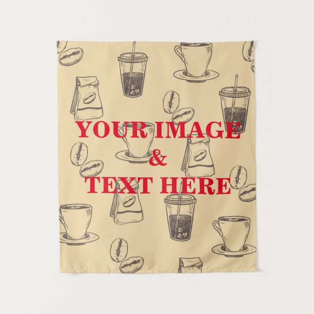 Personalised Custom Your Own Photo & Text Tapestry (Front)