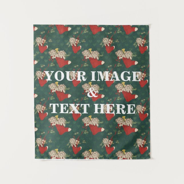 Personalised Custom Your Own Photo & Text Tapestry (Front)